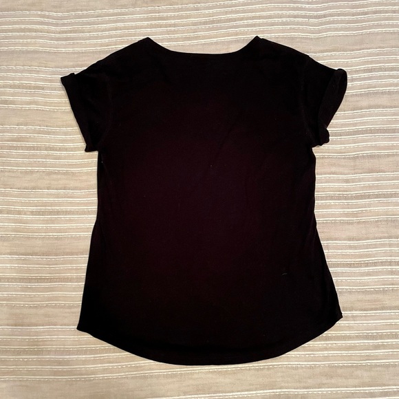 a.n.a pocket short sleeve t-shirt cuffed sleeves black size medium - Picture 4 of 6